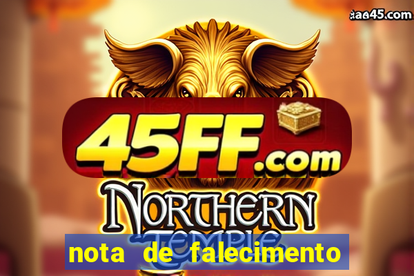 nota de falecimento a tribuna santos hoje